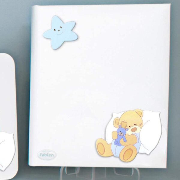 Diario Prima Infanzia Bianco Con Applicazione In Legno Linea Bear Colorata