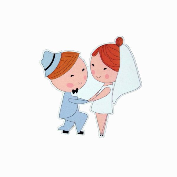 Magneti Sposi in Legno per Confettate e Segnaposto Matrimonio