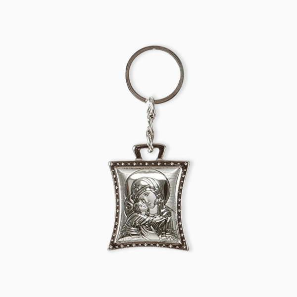 Portachiavi in Metallo Rettangolari con Figure Sacre