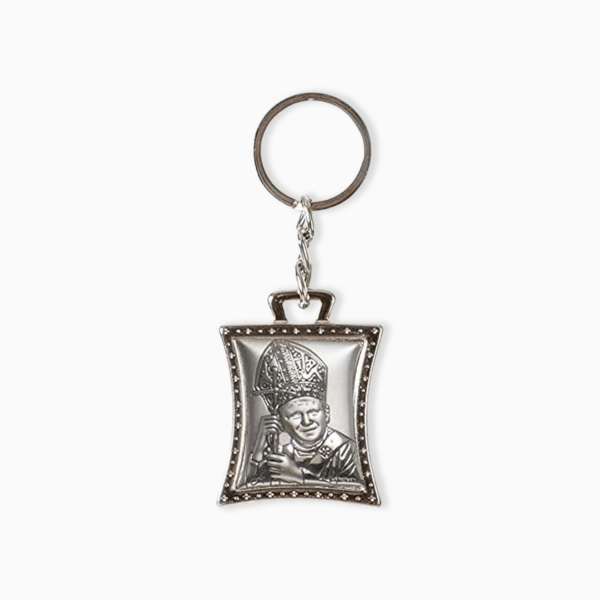 Portachiavi in Metallo Rettangolari con Figure Sacre