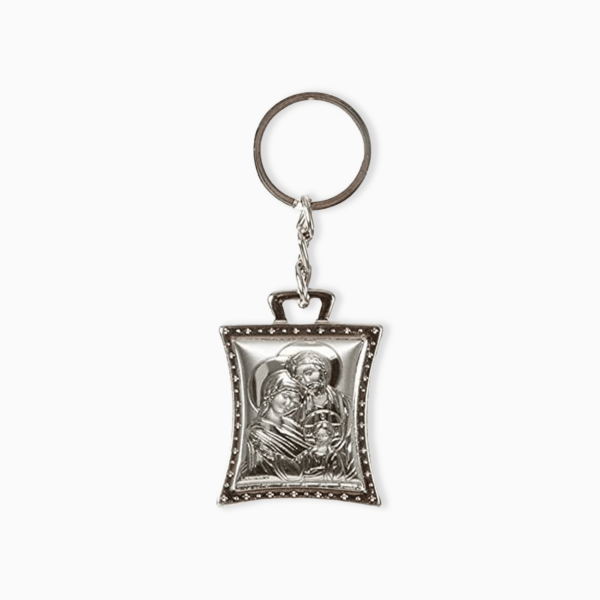 Portachiavi in Metallo Rettangolari con Figure Sacre