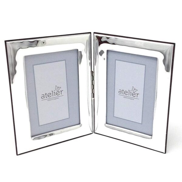Portafoto Doppio linea Caban in Argento Laminato Cornici Portafoto Albalu Bomboniere
