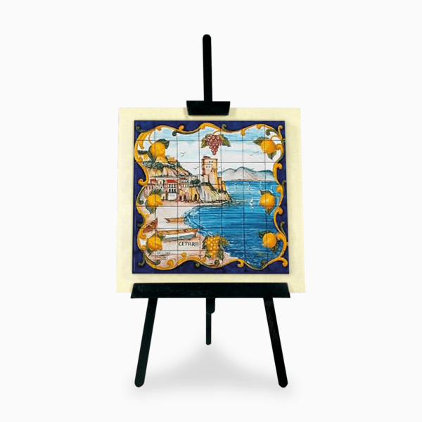 Bomboniera Tema Postitano Cavalletto con Icona Stampata in Ceramica