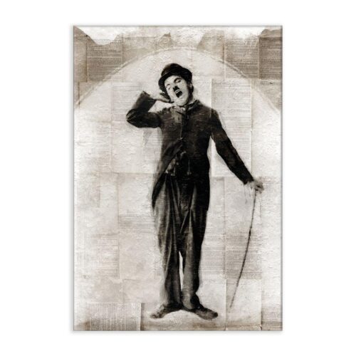 Quadro Charlie Chaplin Vintage Style Su Tela Quadri in Tela Albalu Bomboniere