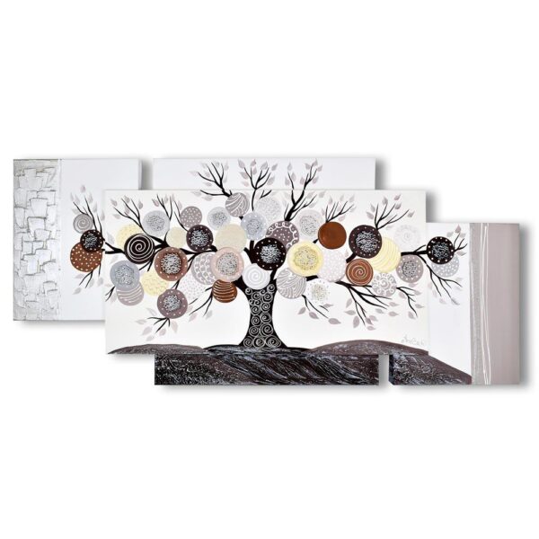 Quadro su Tela Albero della Vita Multipannello Quadri Multipannello Albalu Bomboniere