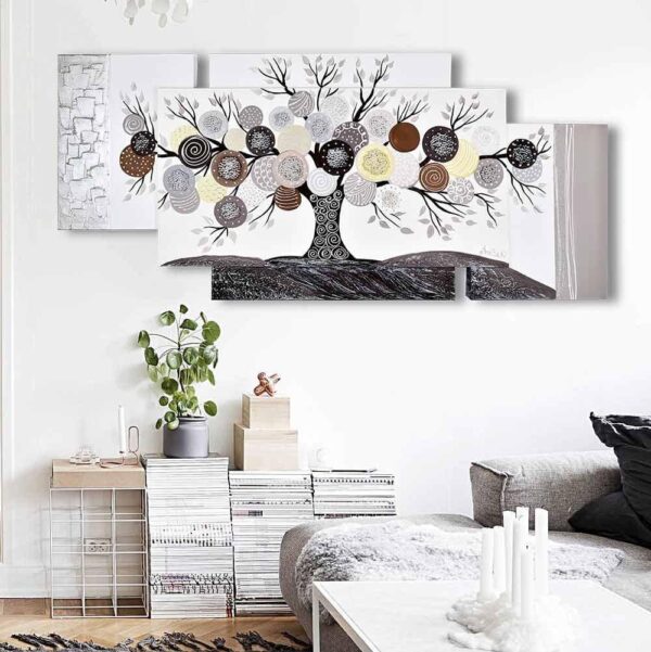 Quadro su Tela Albero della Vita Multipannello Quadri Multipannello Albalu Bomboniere
