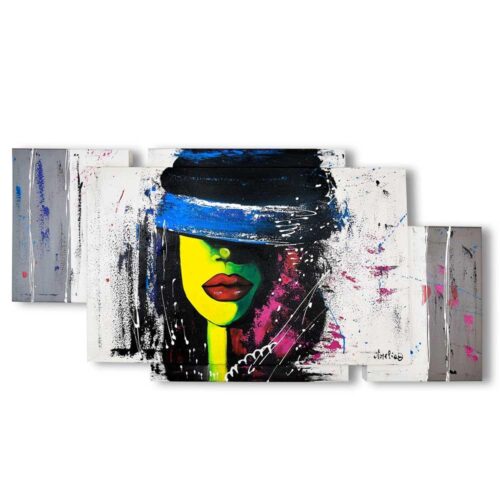 Quadro su Tela Donna Pop Art Multipannello Quadri Multipannello Albalu Bomboniere