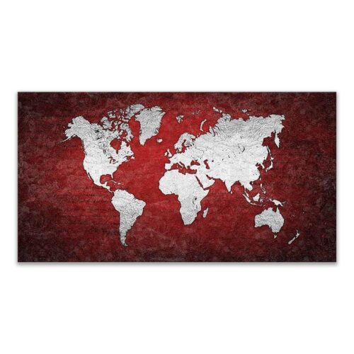 Quadro su Tela Mondo Argentato e Rosso Quadri in Tela Albalu Bomboniere