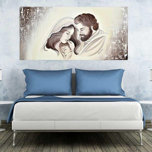Quadro su Tela Sacra Famiglia Marrone Quadri in Tela Albalu Bomboniere