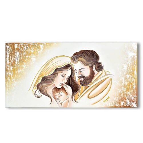Quadro su Tela Sacra Famiglia Oro Quadri in Tela Albalu Bomboniere