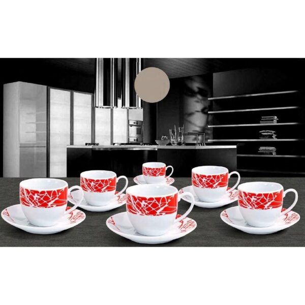 Servizio 6 Tazzine Caffe' In Porcellana E piattino Linea ADELMA Piatti e Tazzine Albalu Bomboniere