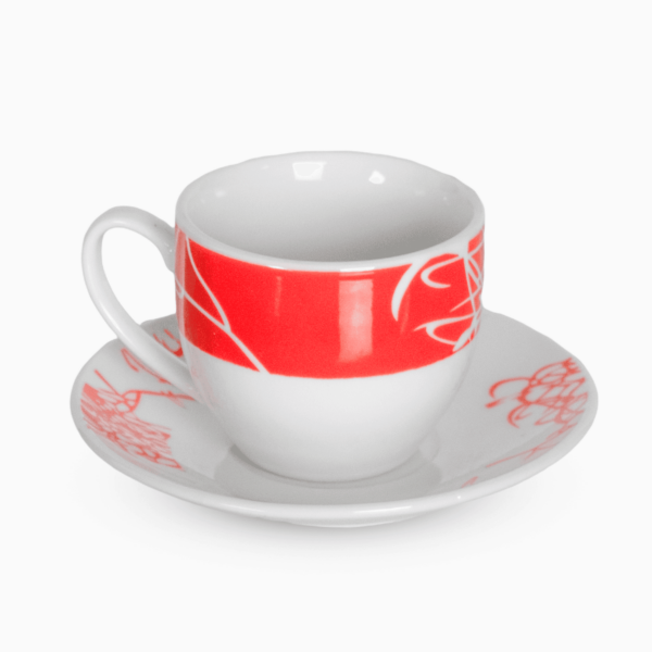 Servizio 6 Tazzine Caffe' In Porcellana E piattino Linea ADELMA Piatti e Tazzine Albalu Bomboniere
