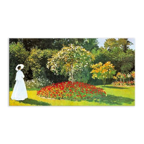 Signora in Giardino (Monet) Riproduzione Quadro su Tela Quadri in Tela Albalu Bomboniere