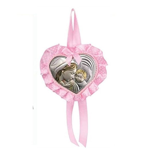 Sopra culla con Cuore Maternità Argento Laminato Colorato