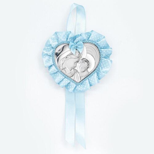 Sopraculla Carillon a Forma di Cuore con Placca in Argento Laminato Maternità