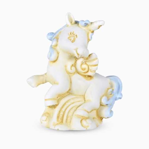 Unicorno da Appoggio Rosa o Celeste in Resina Colorata