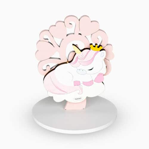 Bomboniera Segnaposto Unicorno Albero della Vita Rosa