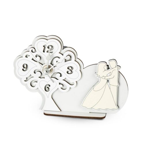 Orologio Albero della vita Bomboniera Matrimonio con Applicazione sposi