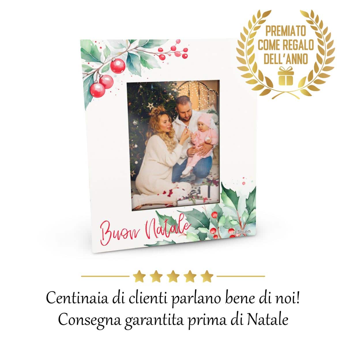 Regalo di Natale Portafoto con Vischio