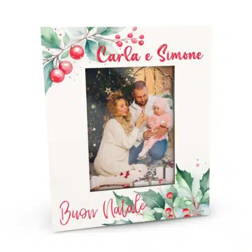 Regalo di Natale Portafoto con Vischio