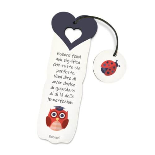 Bomboniera Segnalibro con Ciondolo Laurea Gufetto