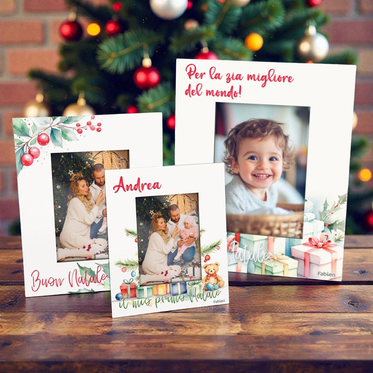 Regalo di Natale Portafoto con Albero di Natale
