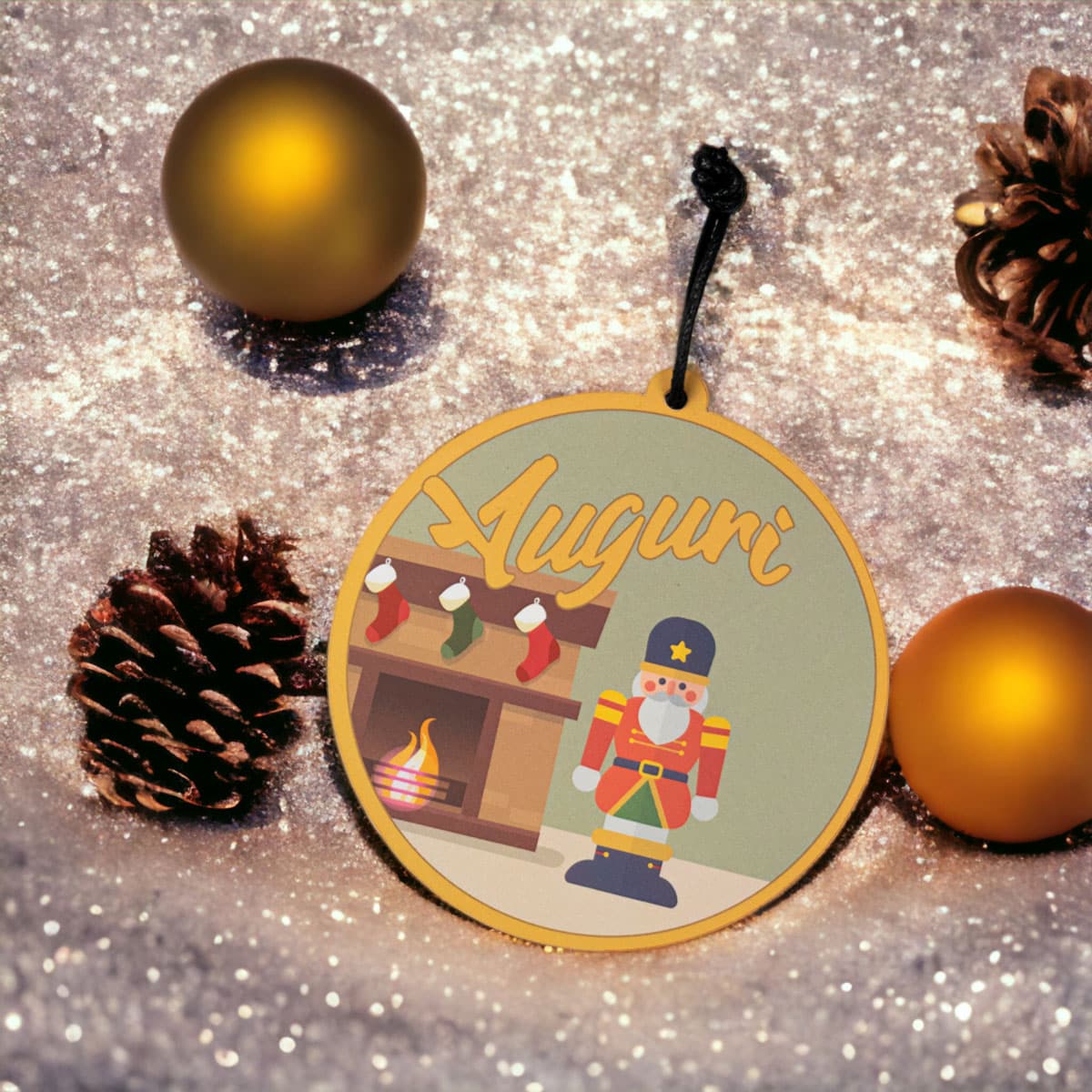 Decorazione Albero di Natale Pendaglio Sfera Schiaccianoci