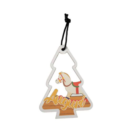 Decorazione Albero di Natale Pendaglio Auguri Cavallino