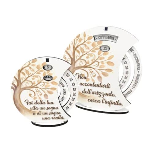 Bomboniera Calendario Perpetuo Albero della Vita con frasi