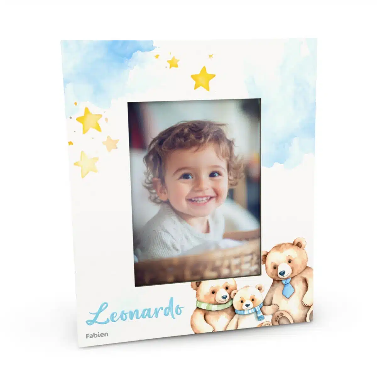 Portafoto in legno personalizzato con Orsi