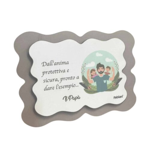 Idea Regalo Festa del Papà targa con dedica
