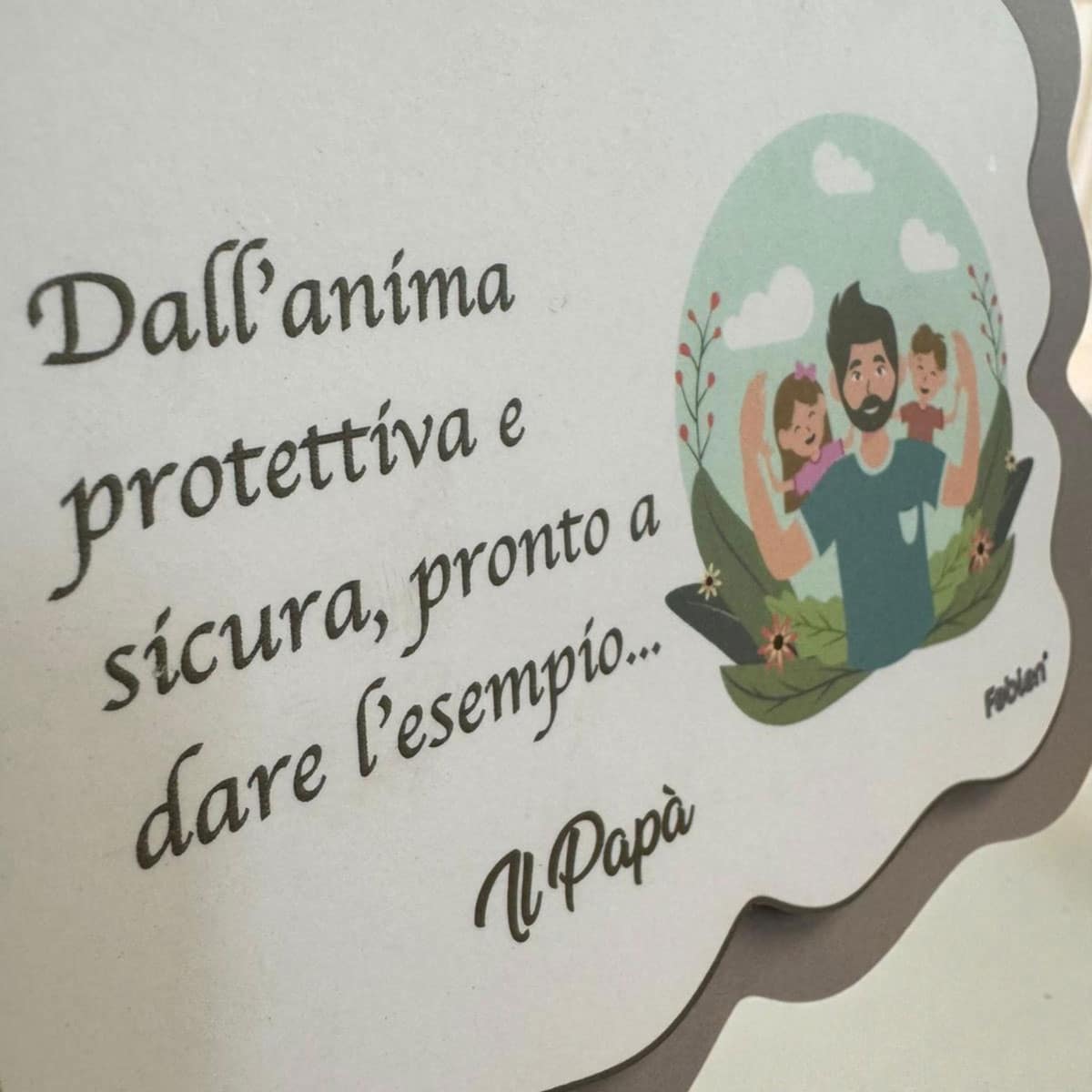 Idea Regalo Festa del Papà targa con dedica