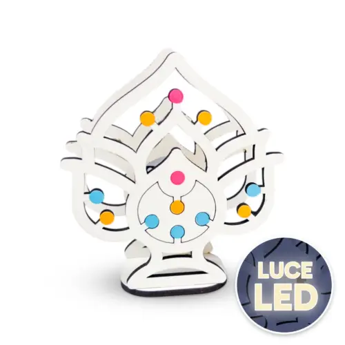 Bomboniera Lampada Led Luminarie Pugliesi Pumo su sfondo bianco