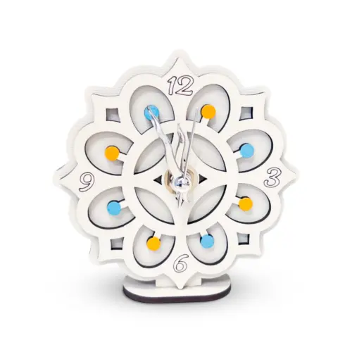 Bomboniera Orologio Luminarie Pugliesi Fiore su sfondo bianco