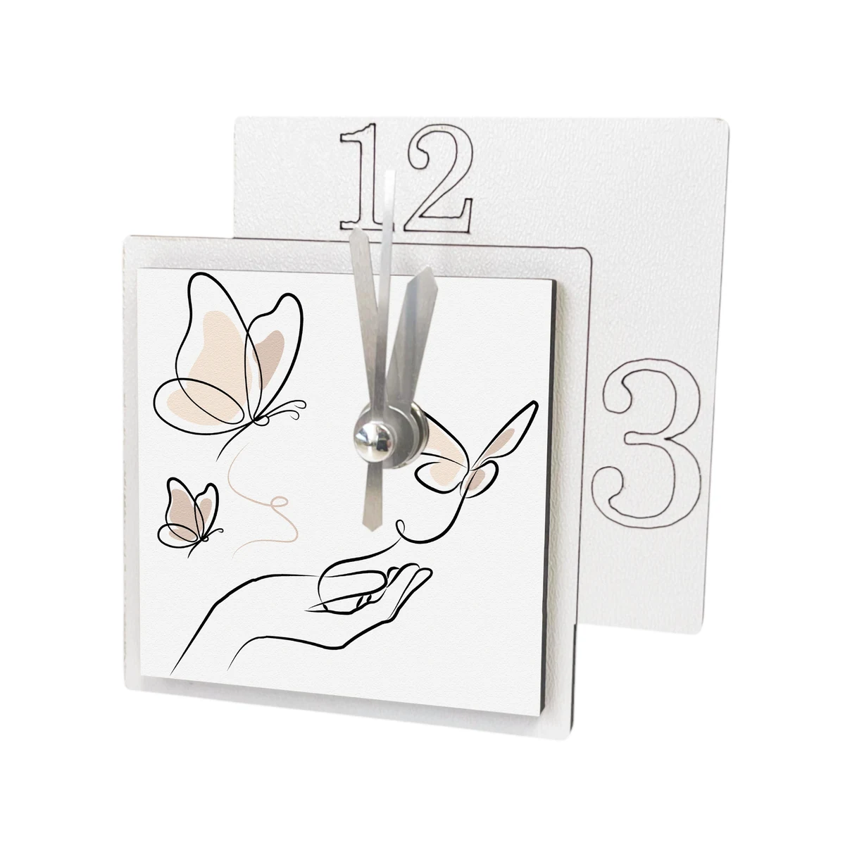 Orologio Bomboniera Farfalle Line Art Personalizzabile